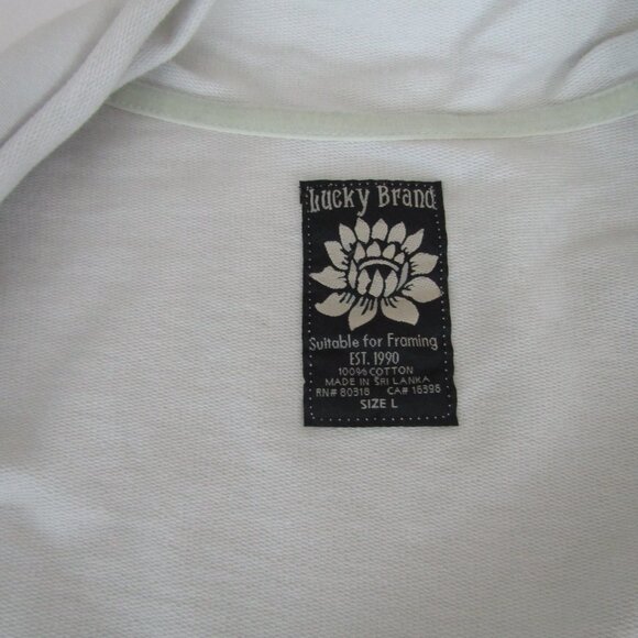 LUCKY BRAND Sweater /  Jacket / Cardigan ,  Wrap Belted Jersey Cotton Light Blue - Picture 5 of 9